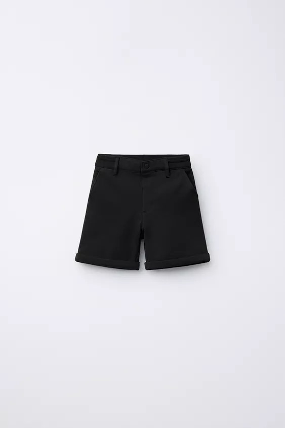 Shorts with adjustable interior waistband and front snap button closure. Front pockets and back p... | Zara US