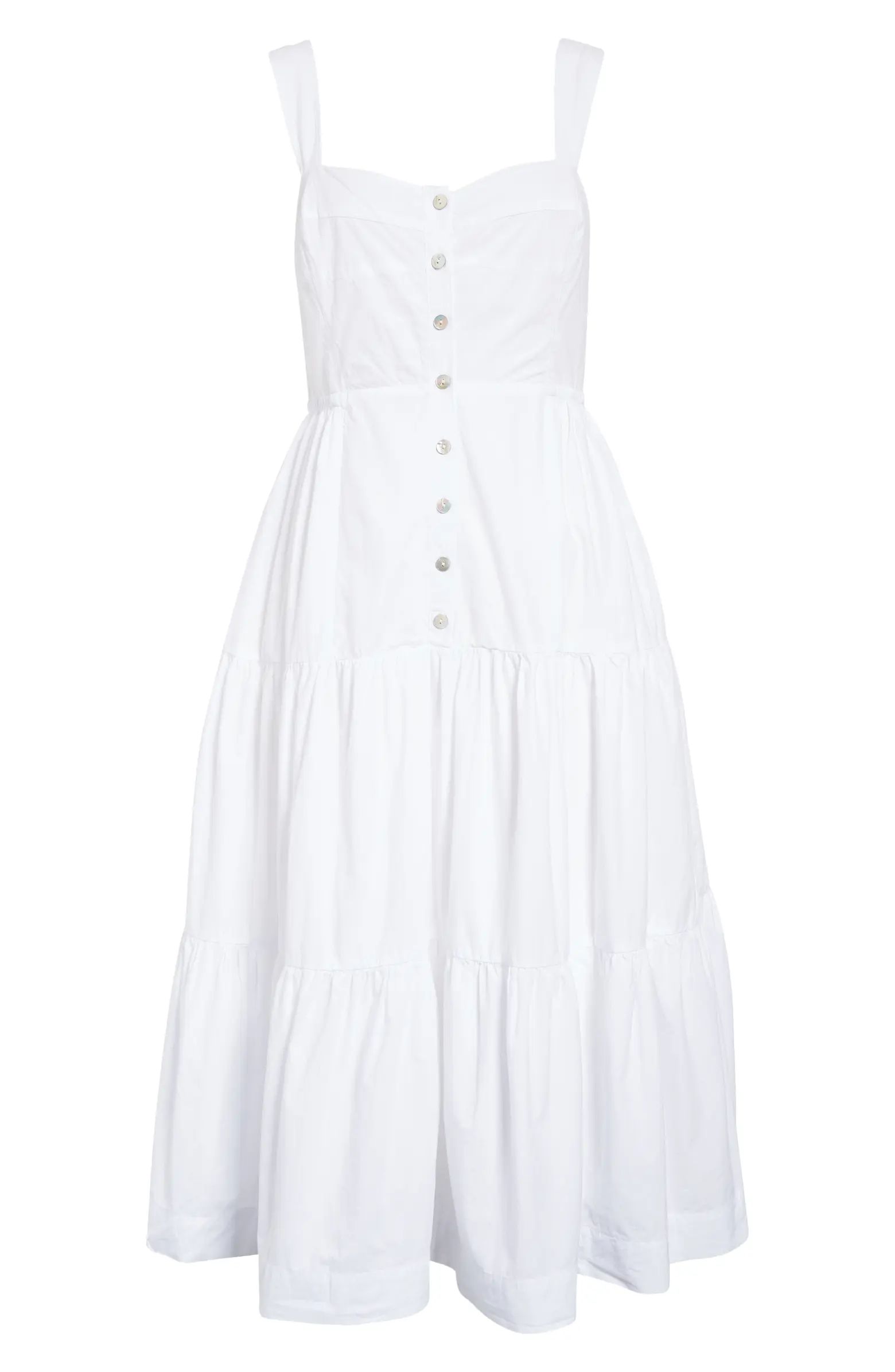 Madewell Suzette Seamed Bodice Tiered Cotton Sundress | Nordstrom | Nordstrom