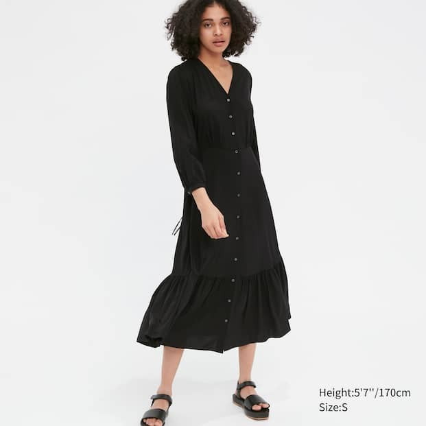 Ausgestelltes 3/4-Arm Kleid | UNIQLO | UNIQLO (DE)