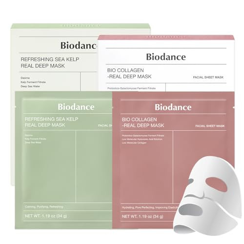 BIODANCE Clear Glow Mask Duo: Bio Collagen & Refreshing Sea Kelp Real Deep Mask | Amazon (US)