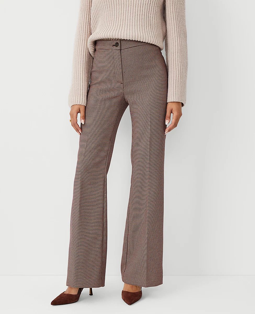 The Flare Trouser Pant in Houndstooth | Ann Taylor (US)