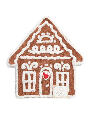 25x28 Gingerbread Figural Bath Rug | Cotton | Marshalls