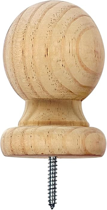 WADDELL Small Ball Post Top 4"H w/Pre-Installed Screw | Pressure Treated Weather Resistant Unfini... | Amazon (US)