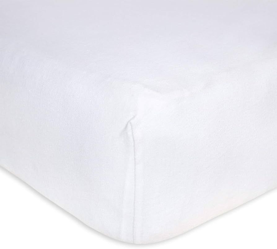 Burts Bees Baby Solid Fitted Crib Sheet Organic Cotton BEESNUG - Cloud White, Fits Unisex Standar... | Amazon (US)