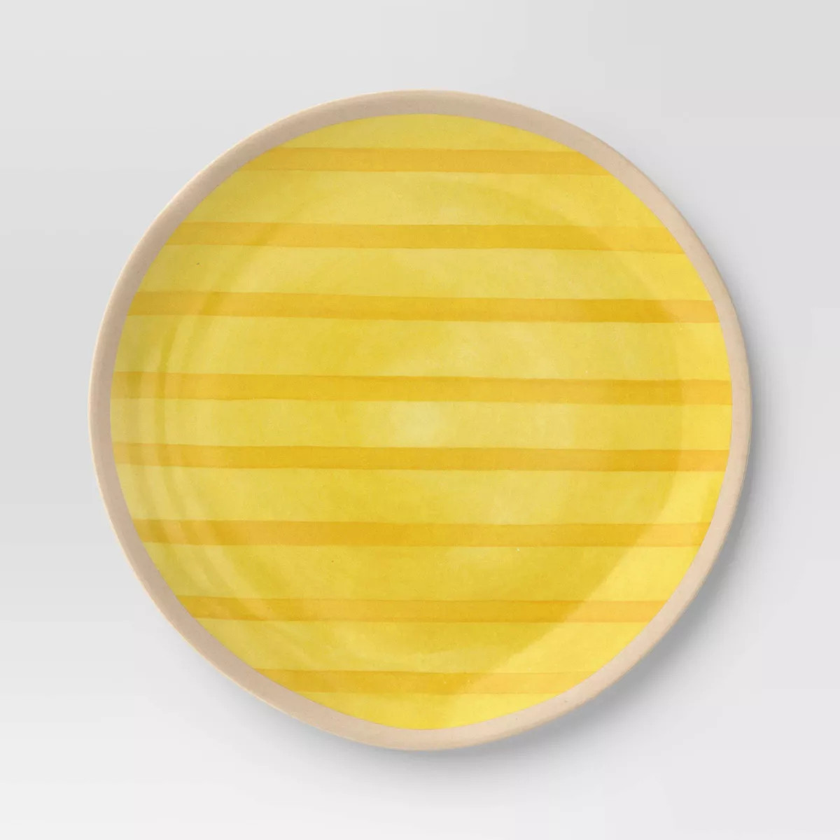 8.5" Melamine Layering Salad Plate Yellow Striped - Threshold™ | Target