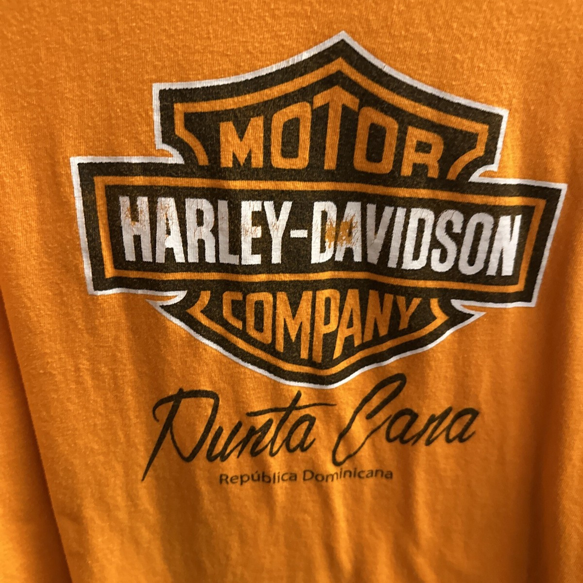 Harley Davidson T Shirt, Punta Cana Dominican Republic, Men’s Sz X-Large Orange  | eBay | eBay US