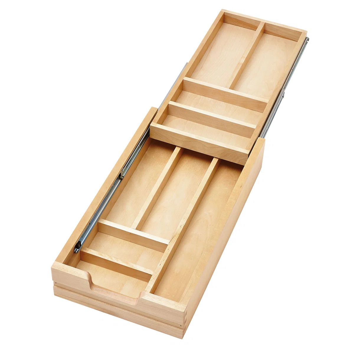 Rev-A-Shelf Two-Tier Cutlery Drawer System w/ BLUM Soft-Close, 4WTCD-15HSC-1 | Wayfair North America