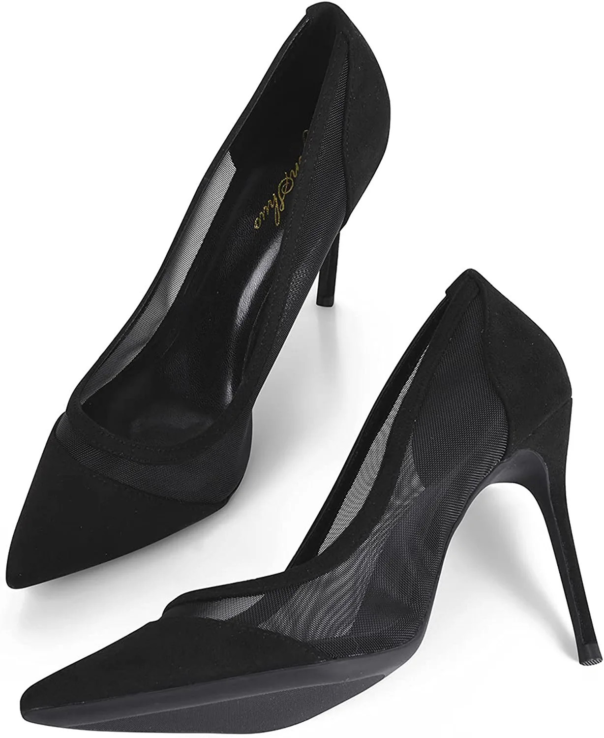 GENSHUO High Heel, 10cm/3.94 Inch Stiletto High Heel Shoes for Women Pointed Toe Party Evening Dr... | Amazon (US)