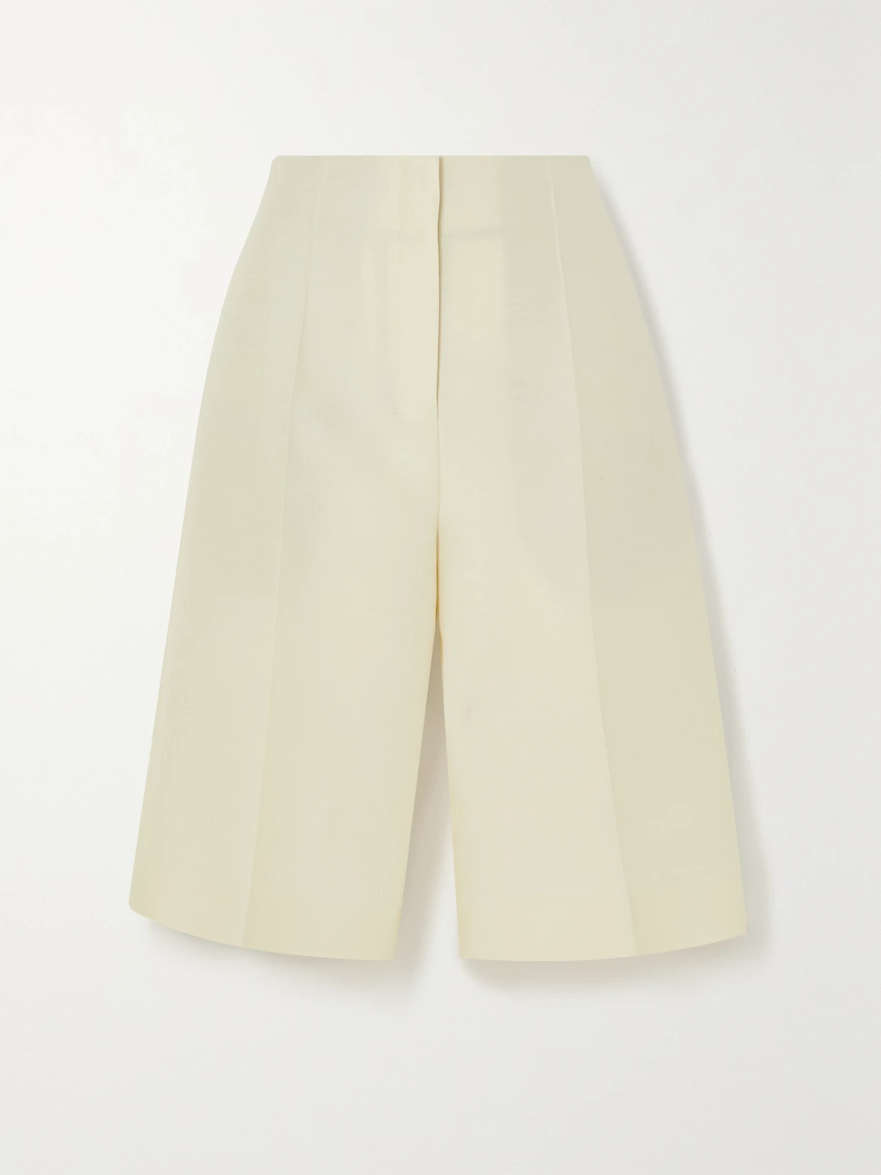 The Row - Flash Wool And Silk-blend Shorts - Ivory | NET-A-PORTER (UK & EU)