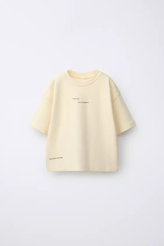 INTERLOCK SLOGAN T-SHIRT | Zara UK