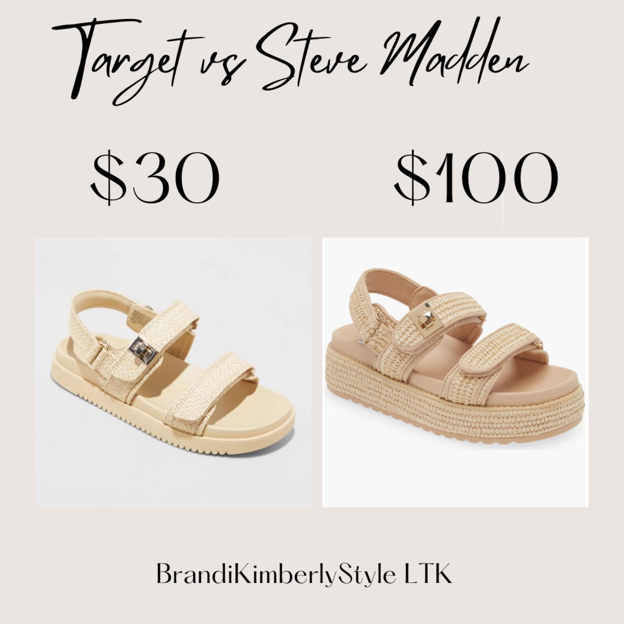 Save or splurge these target sandals are a perfect deep of the Steve Madden sandals.  I love them for spring.

#LTKSeasonal #LTKstyletip #LTKshoecrush