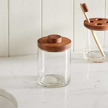 Clover Wood &amp; Glass Bath Accessories | West Elm (US)