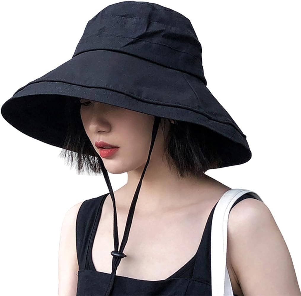 Wide Brim Bucket Hat - UPF50+ Protection Travel Beach Sun Hat with Semi-Rigid Adjustable Foldable... | Amazon (US)