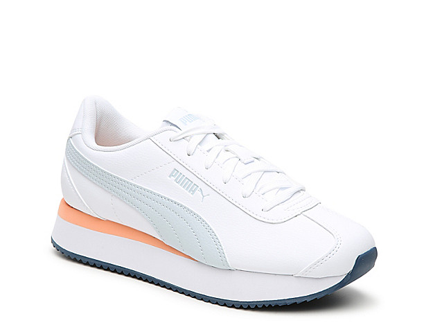 Puma Turino Sneaker - Women's - White/Blue/Peach | DSW