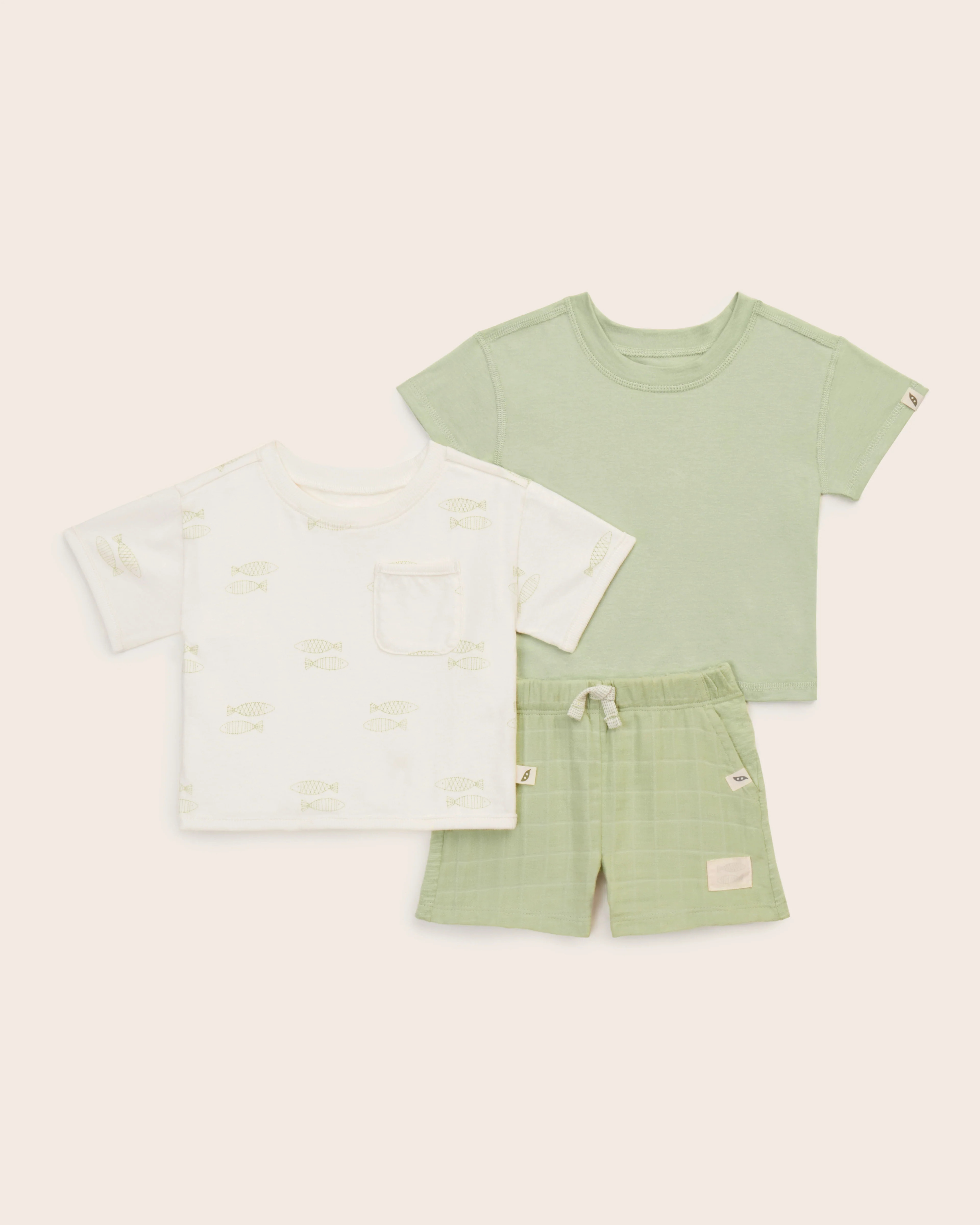 3-Piece Organic Cotton Sunny Days Set | easy-peasy