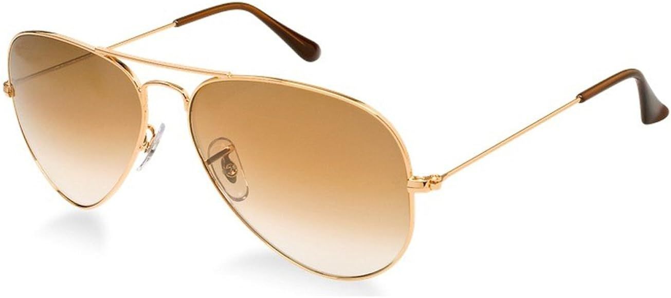 SWG Eyewear Light Weight Metal Classic Aviator Sunglasses Gold Frame Amber Lens Unisex | Amazon (US)
