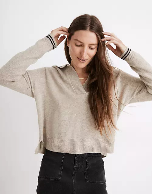 Tipped Davie Polo Sweater | Madewell