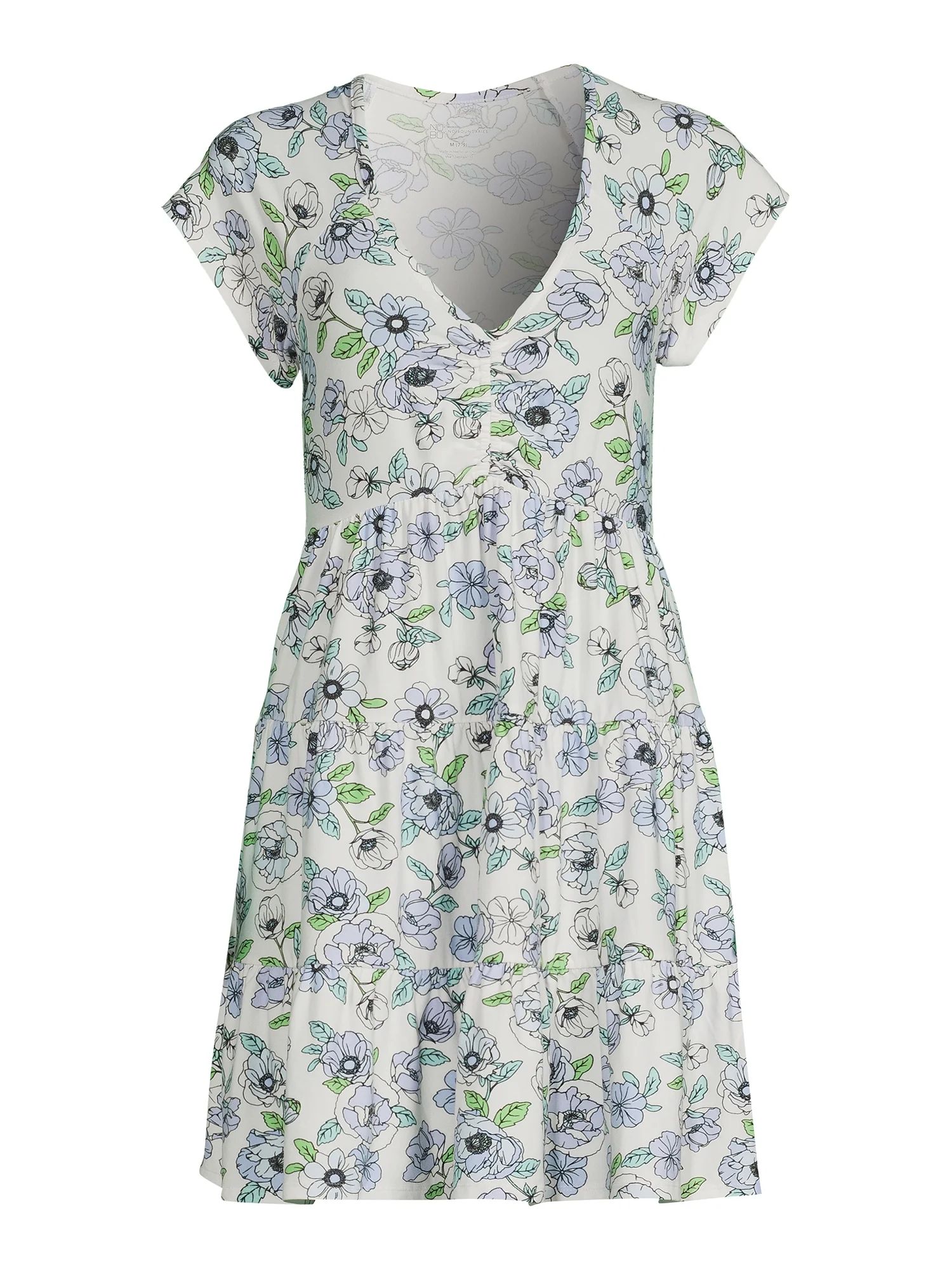 No Boundaries Juniors Peasant Babydoll Dress | Walmart (US)