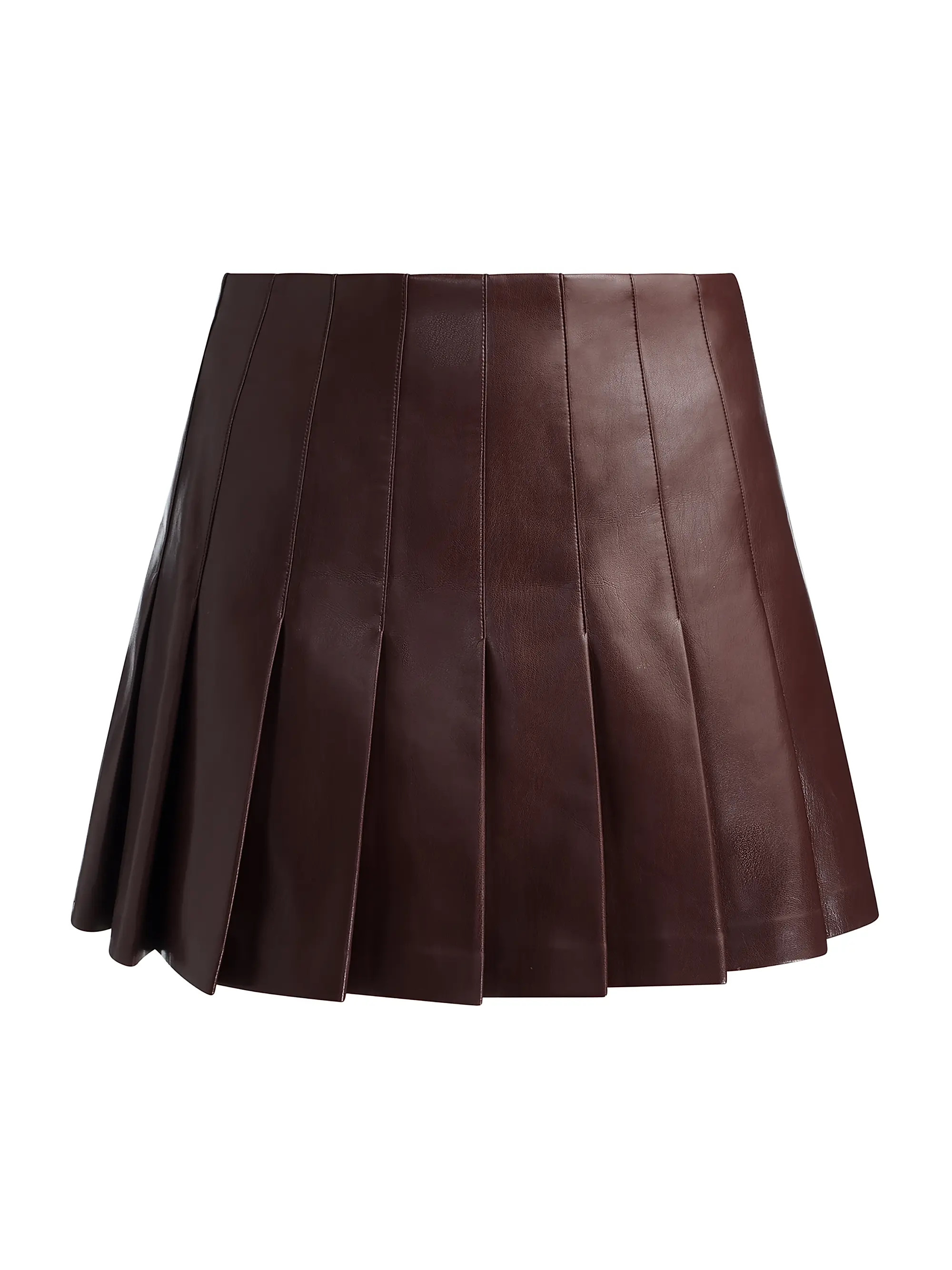 Alice + Olivia Carter Faux Leather Pleated Miniskirt | Saks Fifth Avenue | Saks Fifth Avenue