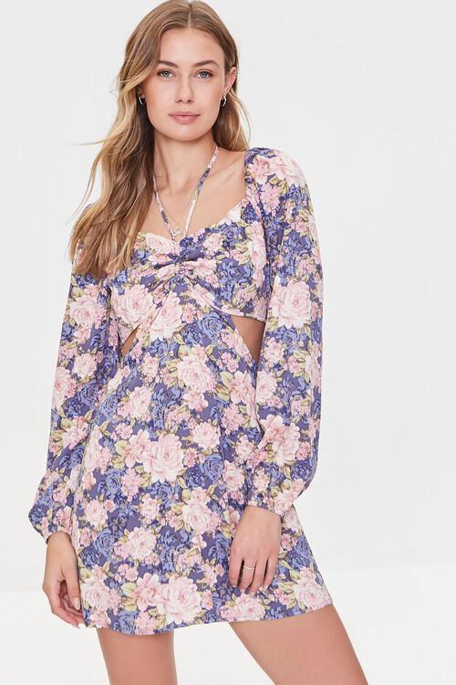 Floral Print Cutout Mini Dress | Forever 21 | Forever 21 (US)