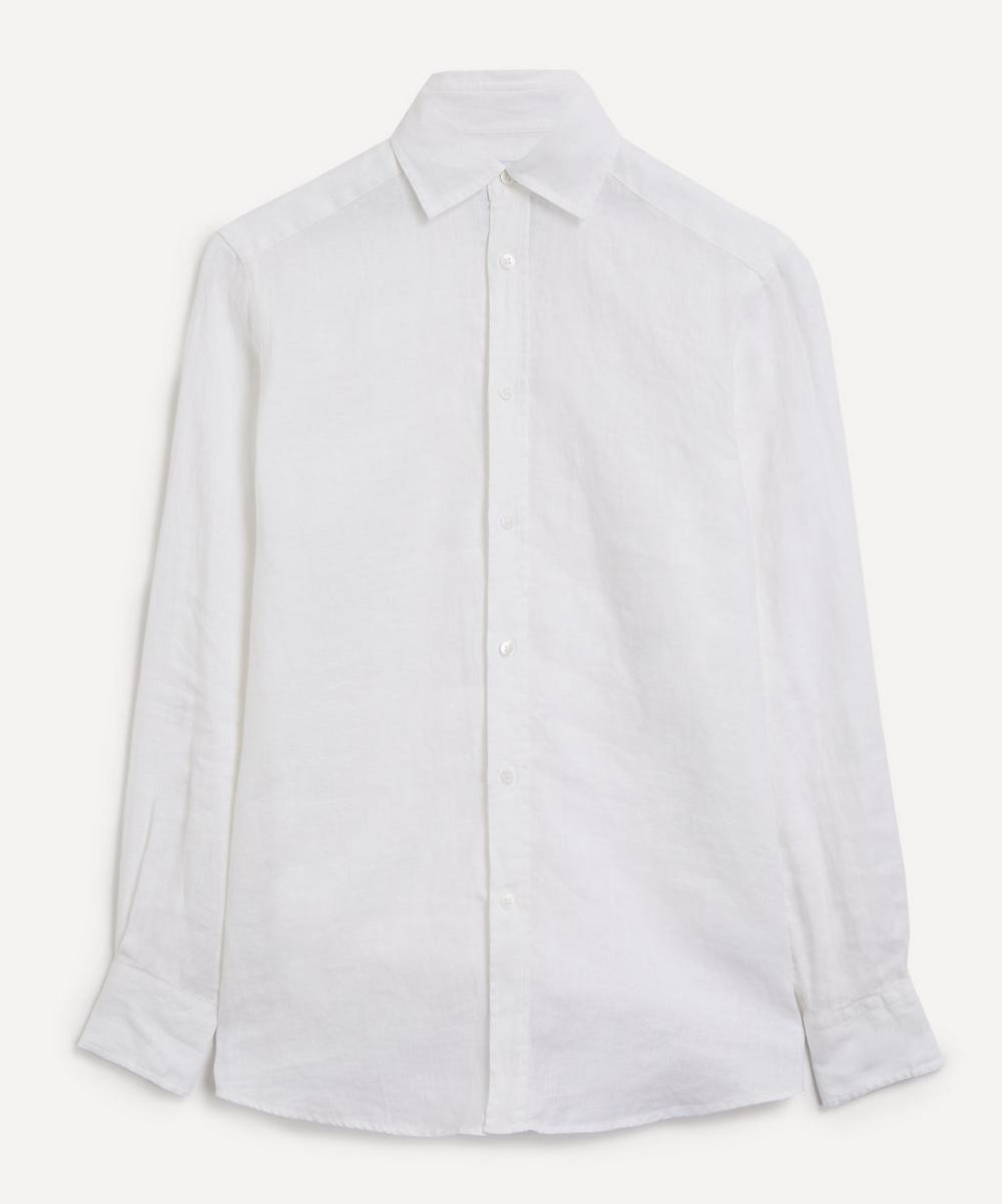With Nothing Underneath Women's The Boyfriend White Linen Shirt | Liberty London (UK)