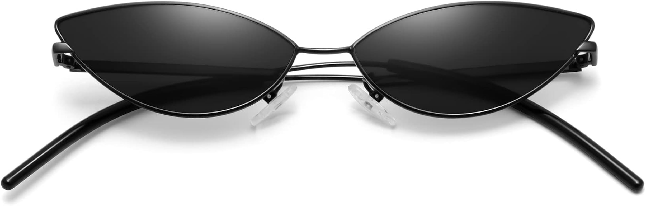 MEETSUN Retro Vintage Cat Eye Sunglasses Narrow Small Oval Glasses Petals Shape Curved Temple Des... | Amazon (US)