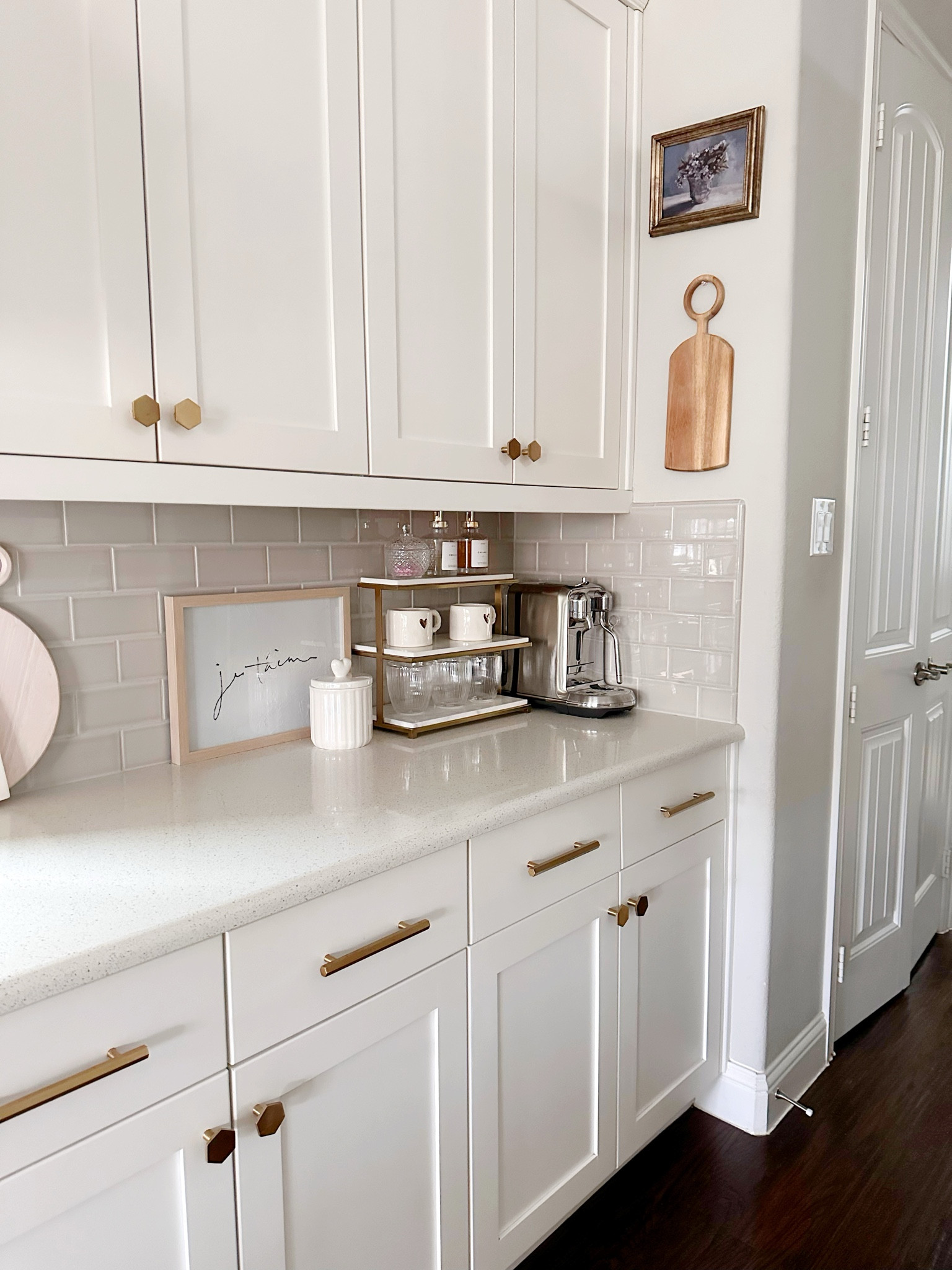 Morning coffee made simple ☕️✨ This marble and gold tiered tray keeps my favorite mugs within reach and adds a touch of elegance to my coffee corner. It's also one of my most-requested links—so here it is again!

#CoffeeStation #KitchenFavorites #MostRequested

#LTKHome #LTKStyleTip