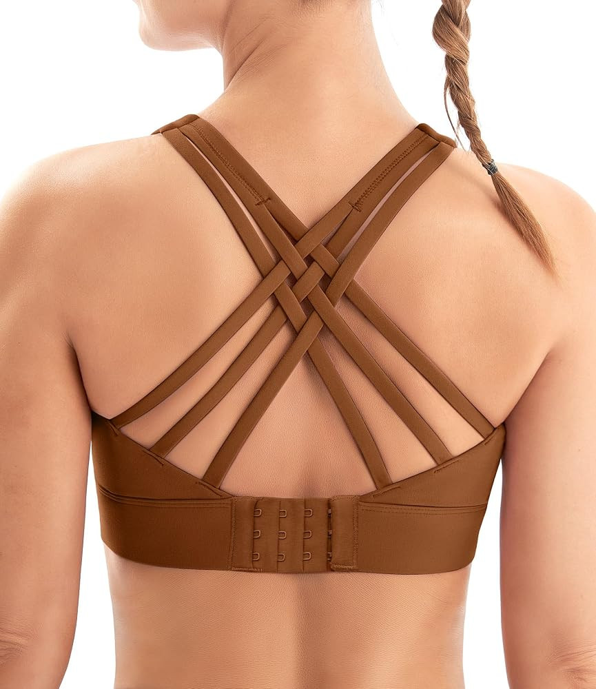 IUGA Sports Bras for Women High Support Large Bust High Impact Womens Sports Bras Strappy Padded ... | Amazon (US)