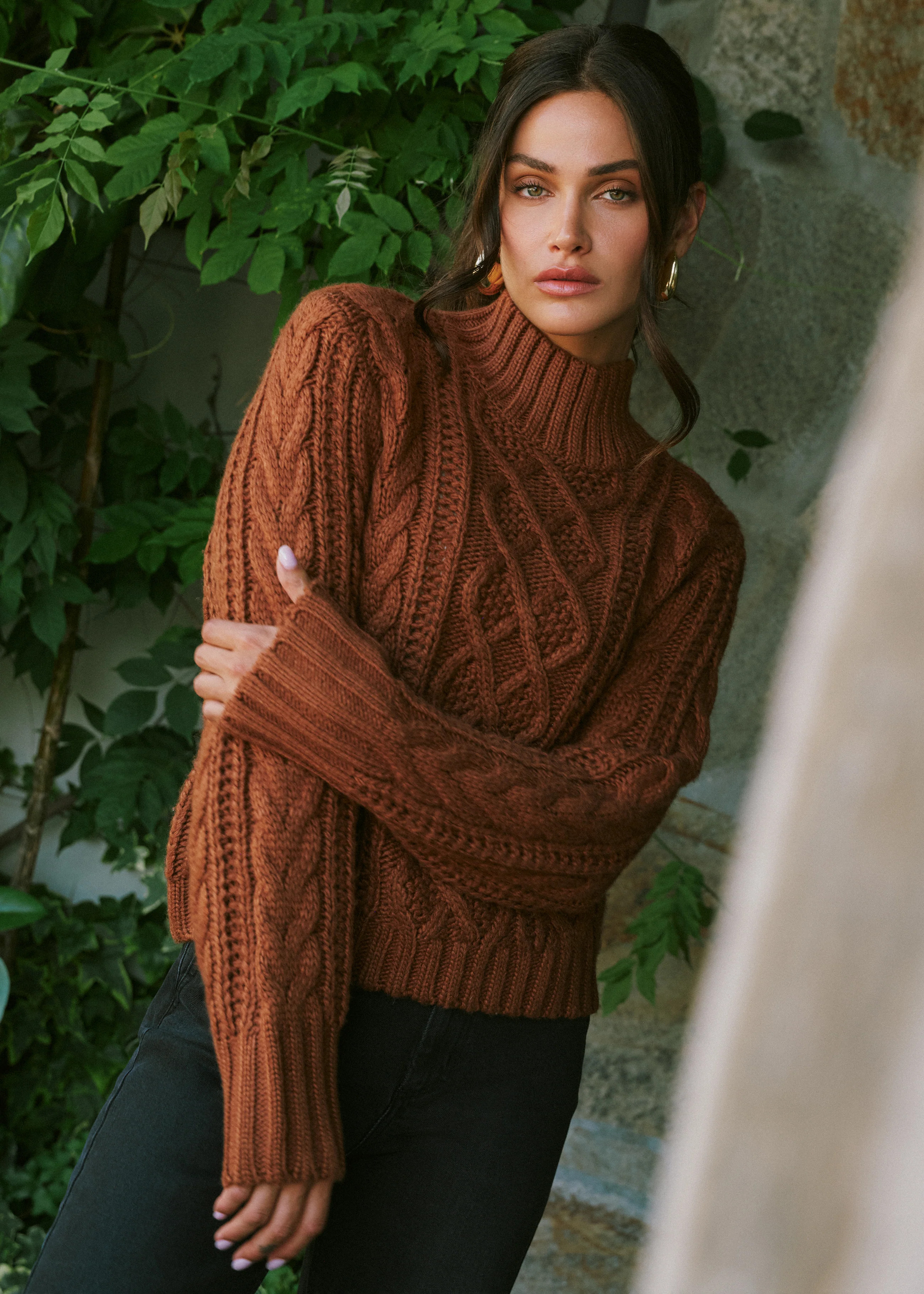 7DIAMONDS | Tania Cable Knit Turtleneck Sweater | 7Diamonds | 7Diamonds