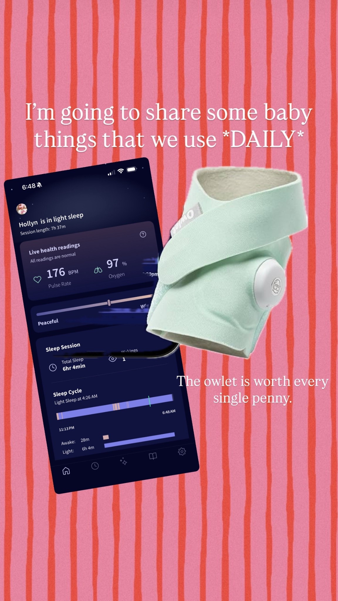 We use the owlet every night! Worth every penny!!

Baby
Gift guide
Baby shower 
Owlet
Amazon gift 

#LTKBaby #LTKGiftGuide #LTKmomlife