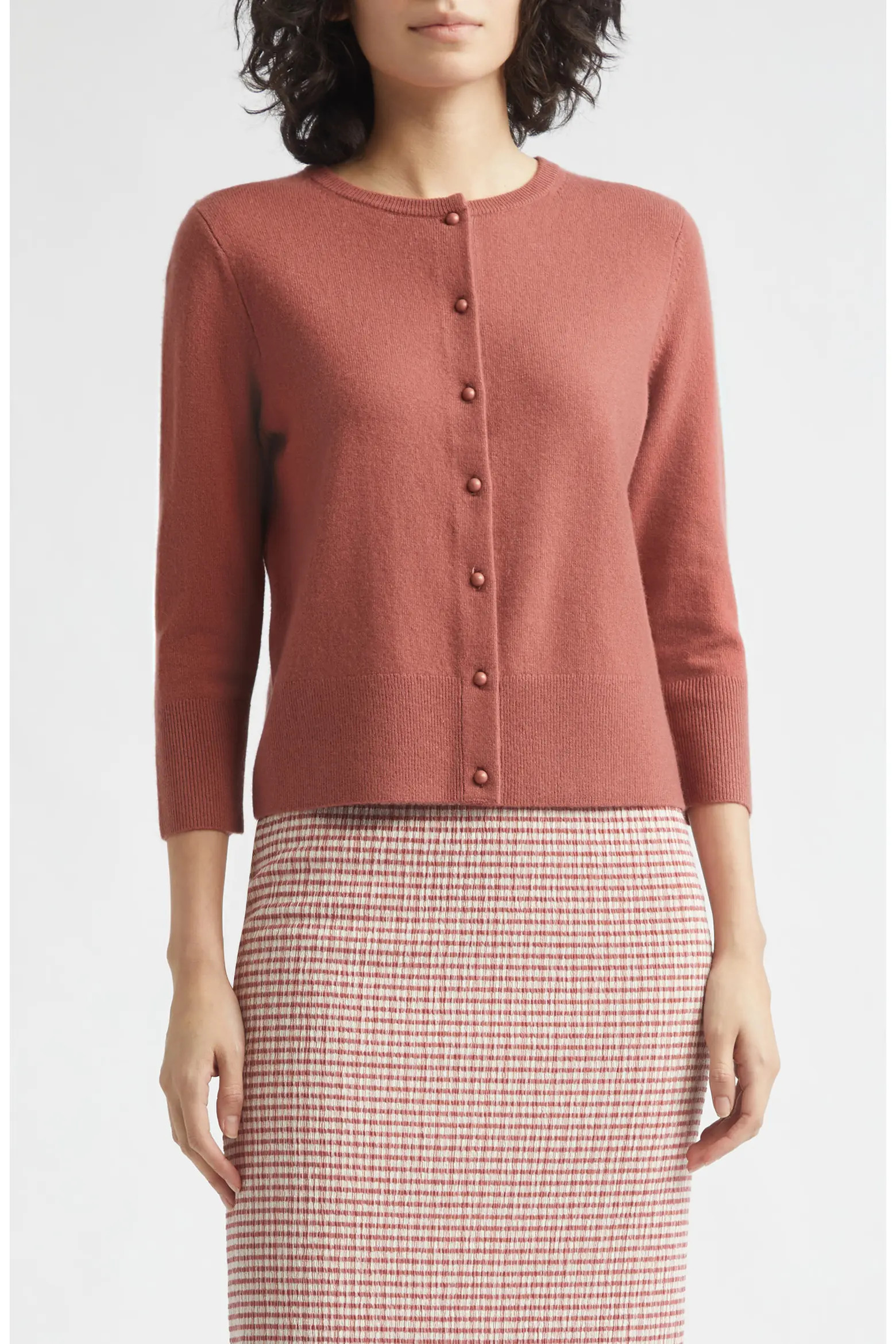Wool Blend Crewneck Cardigan (Women) | Nordstrom | Nordstrom