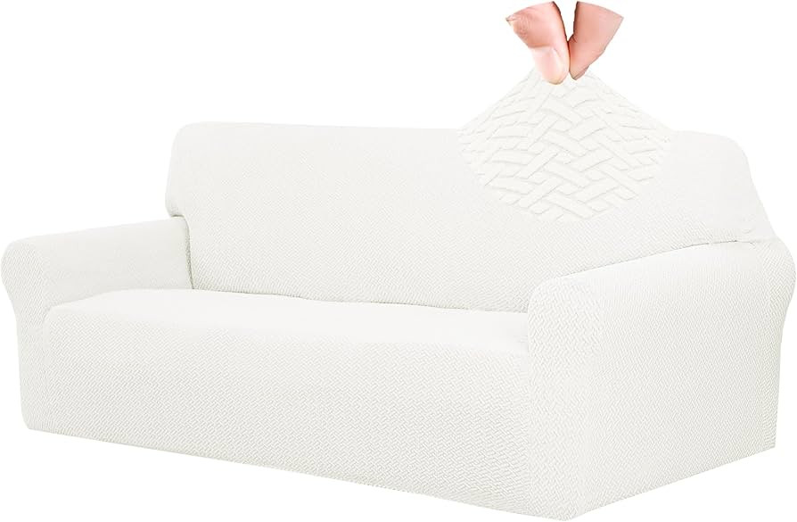 Easy-Going Stretch Jacquard Couch Cover, 1-Piece Soft Sofa Cover, Sofa Slipcover with Anti-Slip F... | Amazon (US)