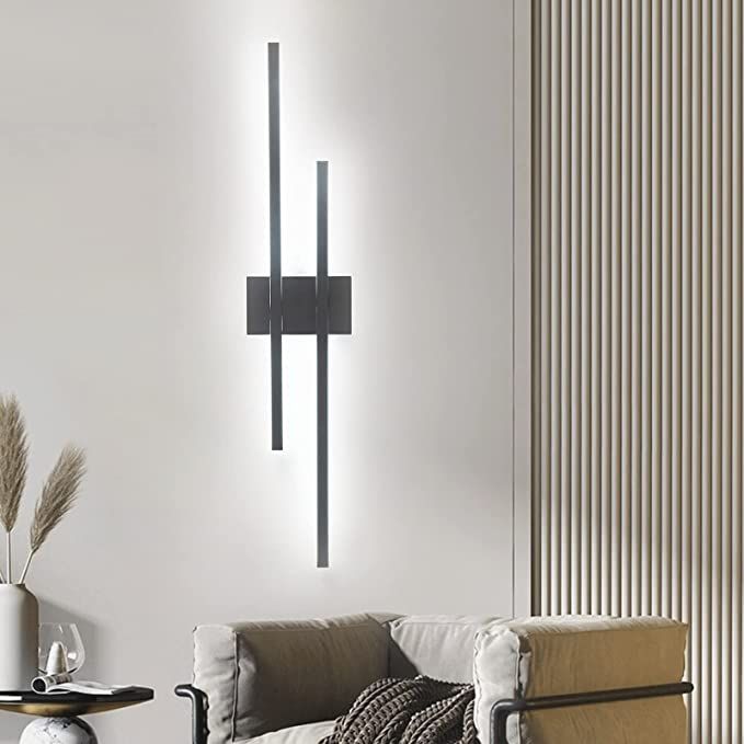 CHYING Modern LED Wall Light 2-Light Wall Sconce, 35 inch Rectangular Wall Mount Lamp, 20W 6000K ... | Amazon (US)