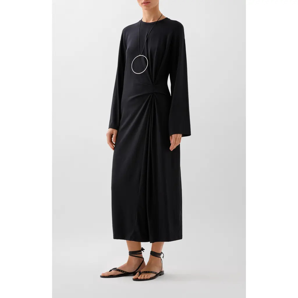 Scalpers Knot Jersey Dress in Black at Nordstrom, Size X-Small Eu | Nordstrom