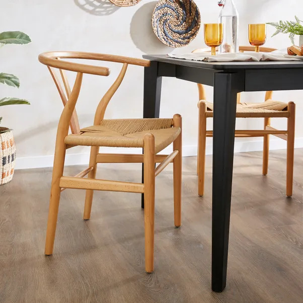 Lara Wishbone Dining Chair | Dunelm (migrated)