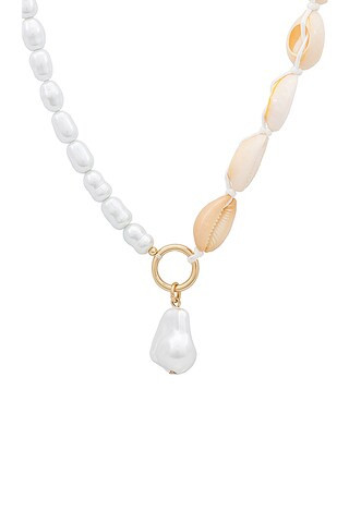 Emilia Necklace in White | Revolve Clothing (Global)