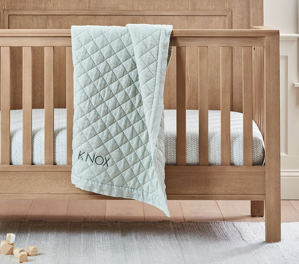 European Linen Baby Quilt | Pottery Barn Kids
