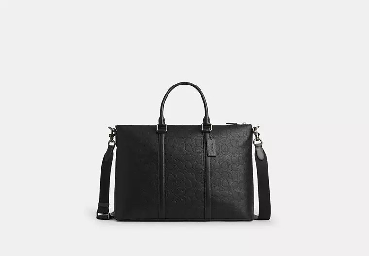 Caleb Work Bag In Signature Leather | Coach Outlet CA