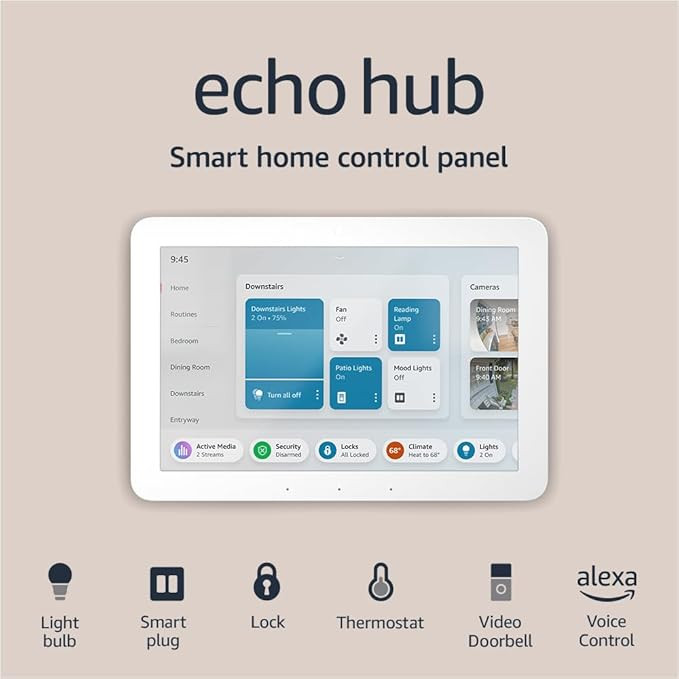 Amazon Echo Hub, 8” smart home control panel with Alexa+ Early Access, Compatible with thousand... | Amazon (US)