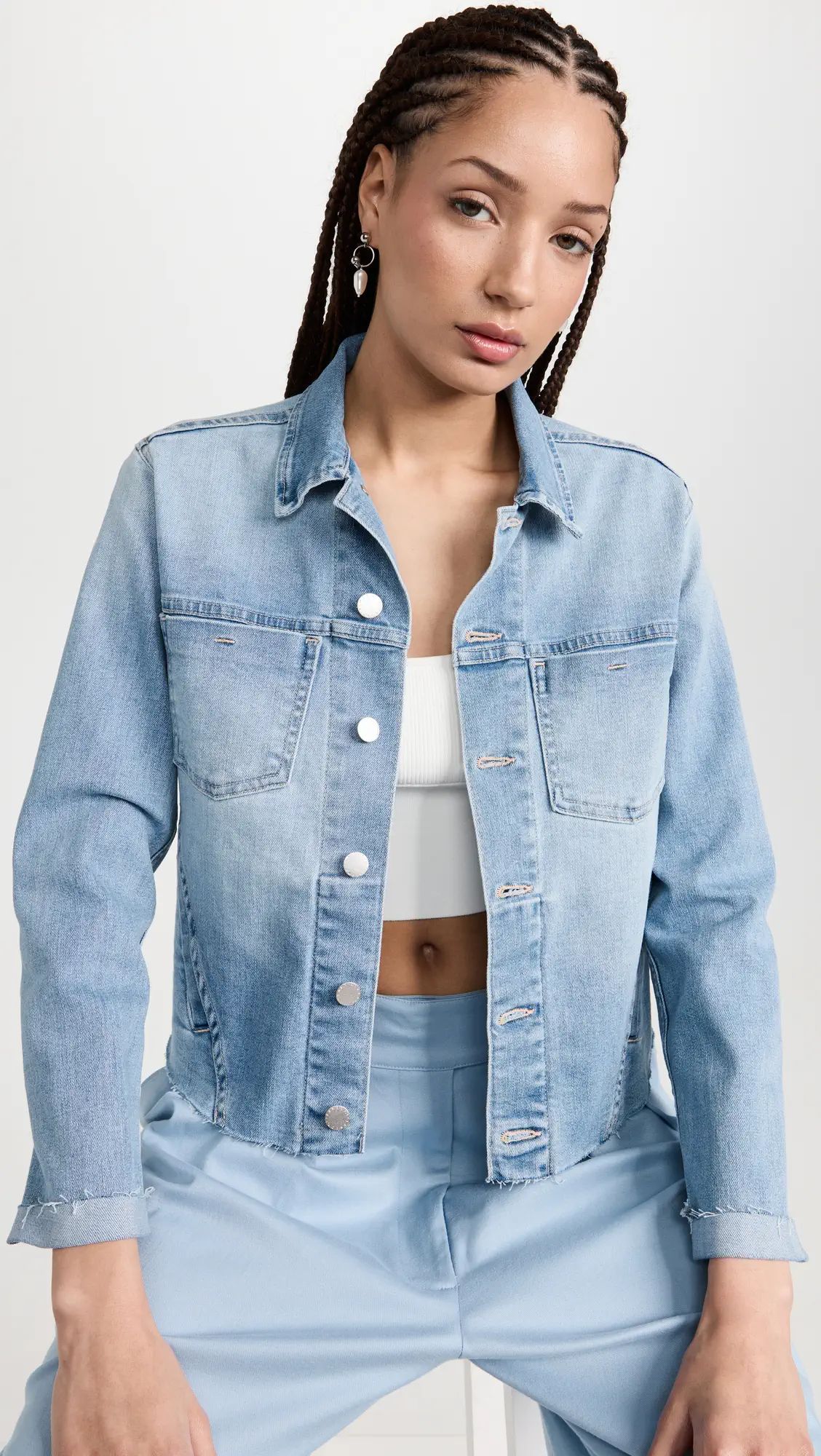 L'AGENCE Janelle Slim Raw Jacket | Shopbop | Shopbop