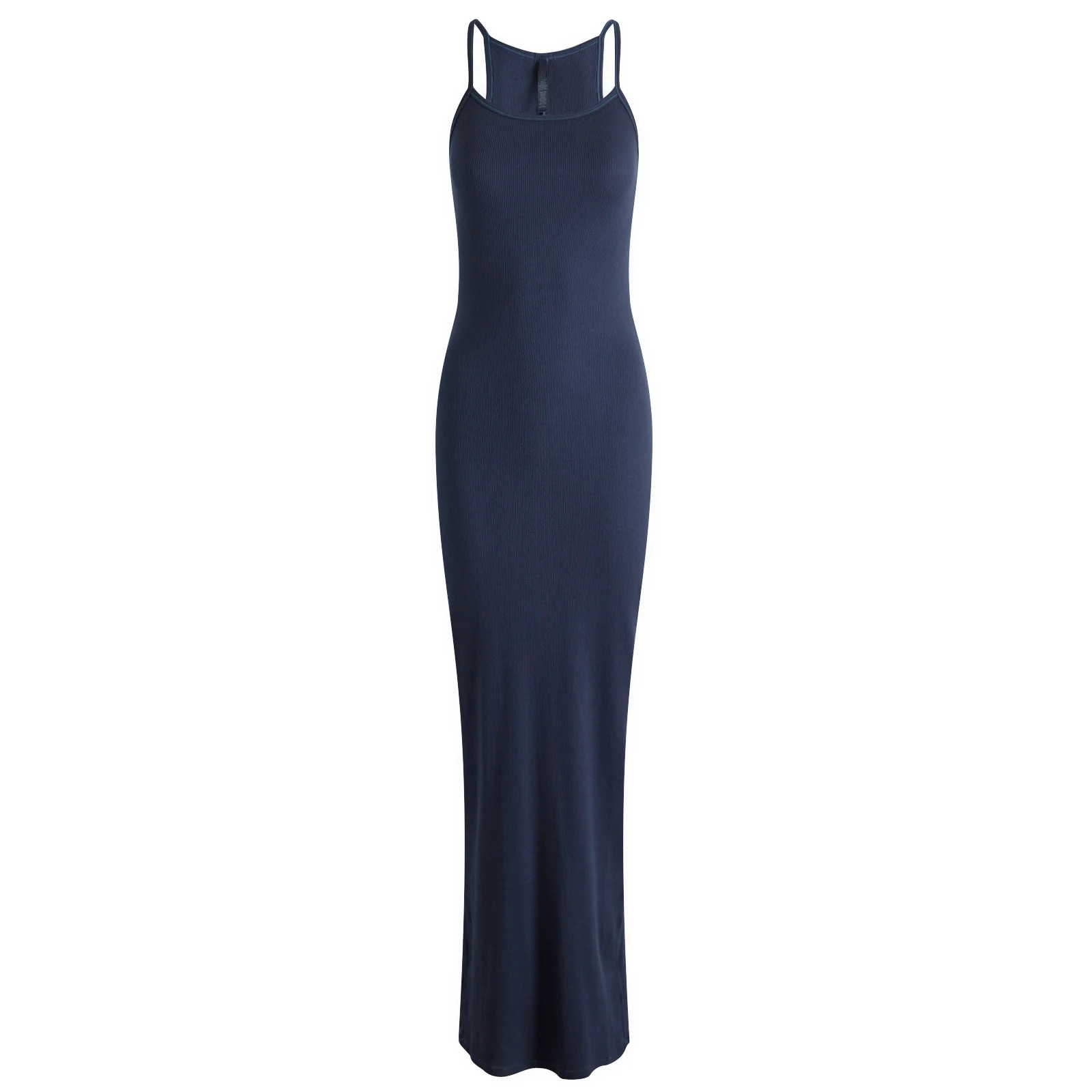 SKIMS Women's Cotton Rib Long Tank Dress in Navy, Size X-Small | END. Clothing