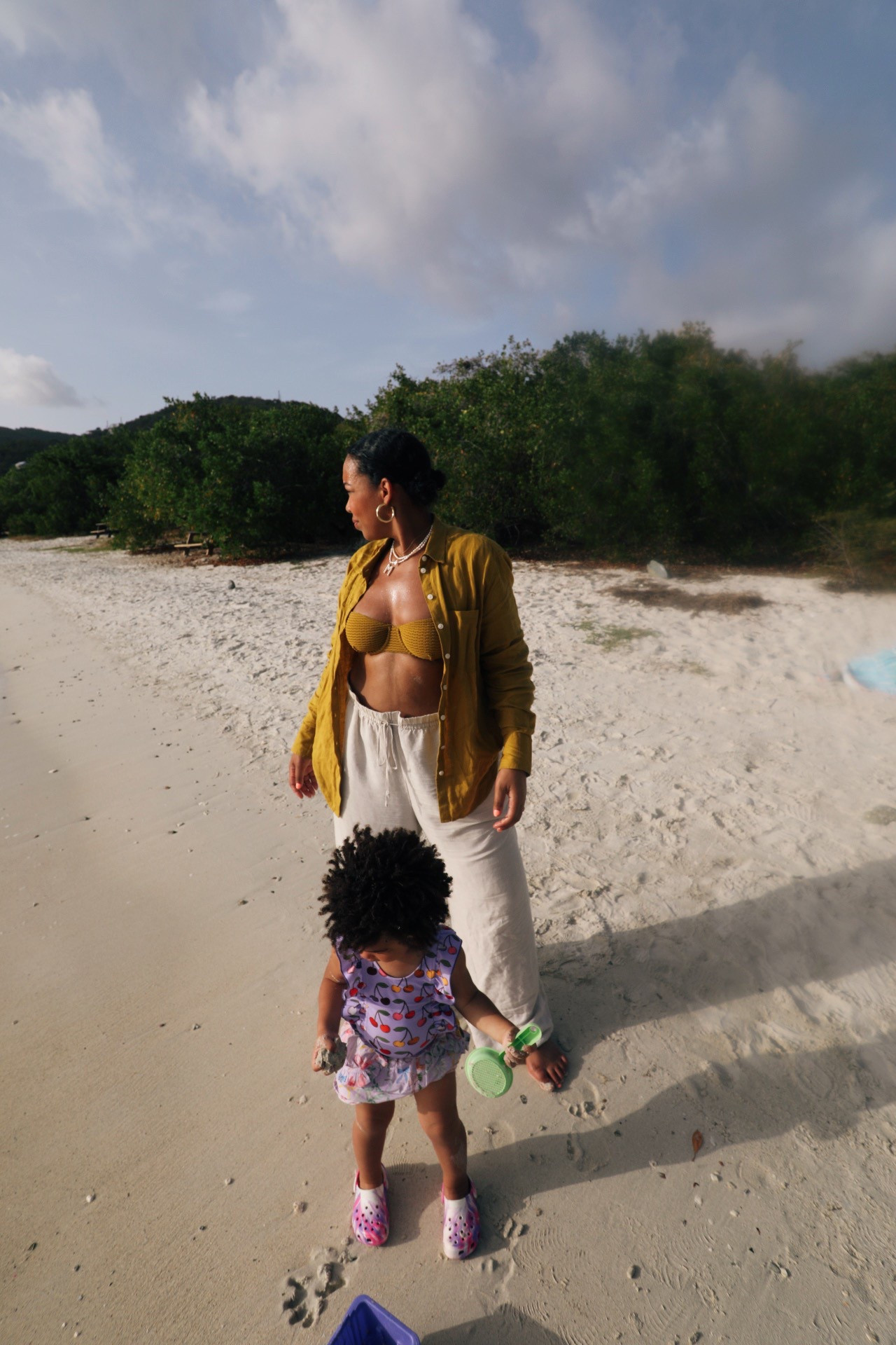 Beach day with my baby girl! 💛💜 

#LTKKids #LTKSeasonal #LTKFamily