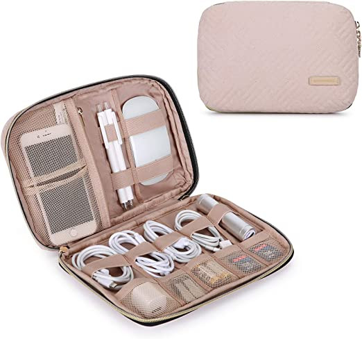 BAGSMART Electronic Organizer Small Travel Cable Organizer Bag for Hard Drives, Cables, Charger, ... | Amazon (US)