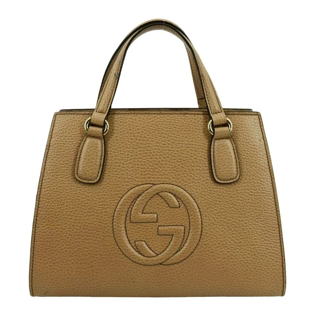 Pre-Owned GUCCI Soho Leather Top Handle Hobo Bag Beige 607722 - Walmart.com | Walmart (US)