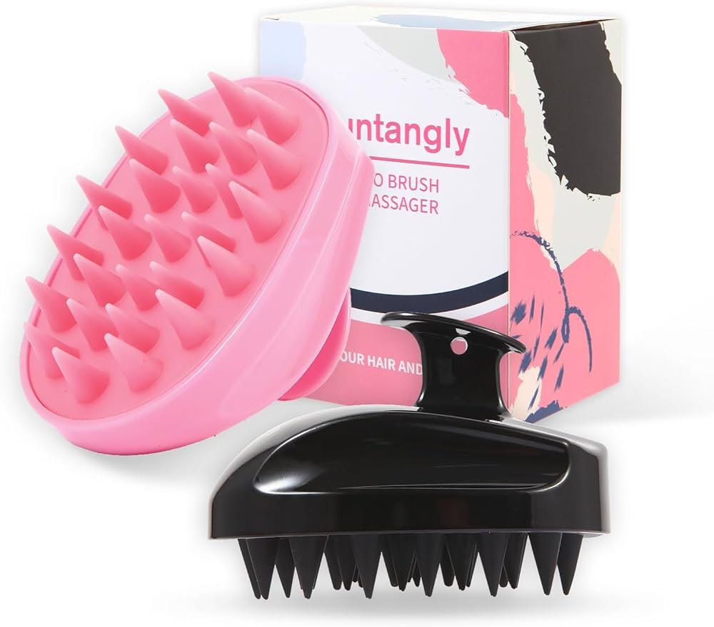Beauntangly Scalp Massager, 2 Pcs Silicone Shampoo Brush for Wet and Dry Hair Head Scrubber Scalp... | Amazon (US)