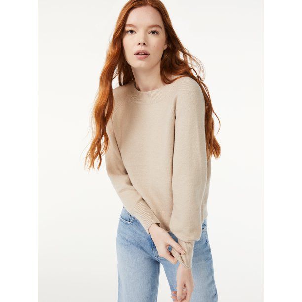 Free Assembly Women's Slouchy Sweater with Raglan Sleeves - Walmart.com | Walmart (US)