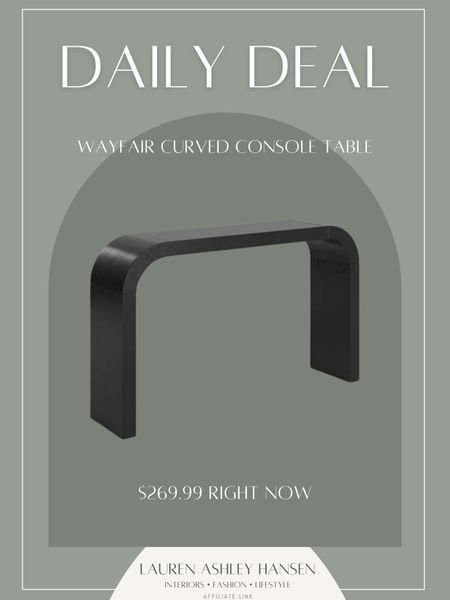 This black curved console table is timeless! The black makes it elevated while the curved edge gives a modern feel. A great price too! 

#LTKSaleAlert #LTKHome