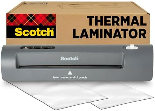 Scotch TL901X Thermal Laminator, 1 Laminating Machine, Gray, Laminate School Assignments and Docu... | Amazon (US)