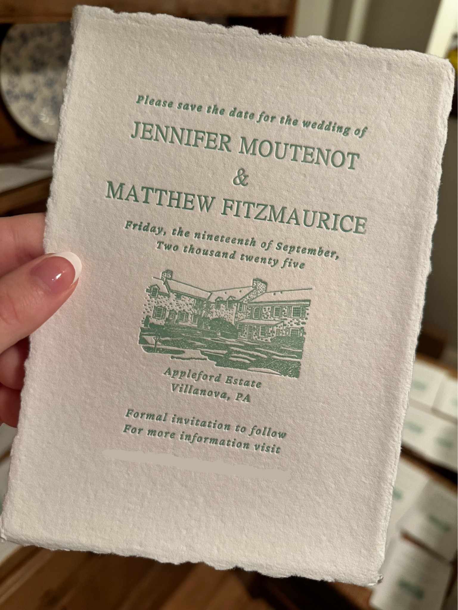 wedding letterpress save the dates on deckle edge paper DIY 💌💍

#LTKWedding