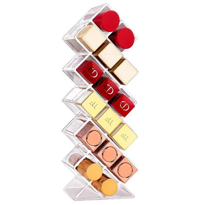 JessLab Lipstick Organizers and Storage, Acrylic Lipstick Holder Lip Gloss Tower Clear... | Amazon (US)